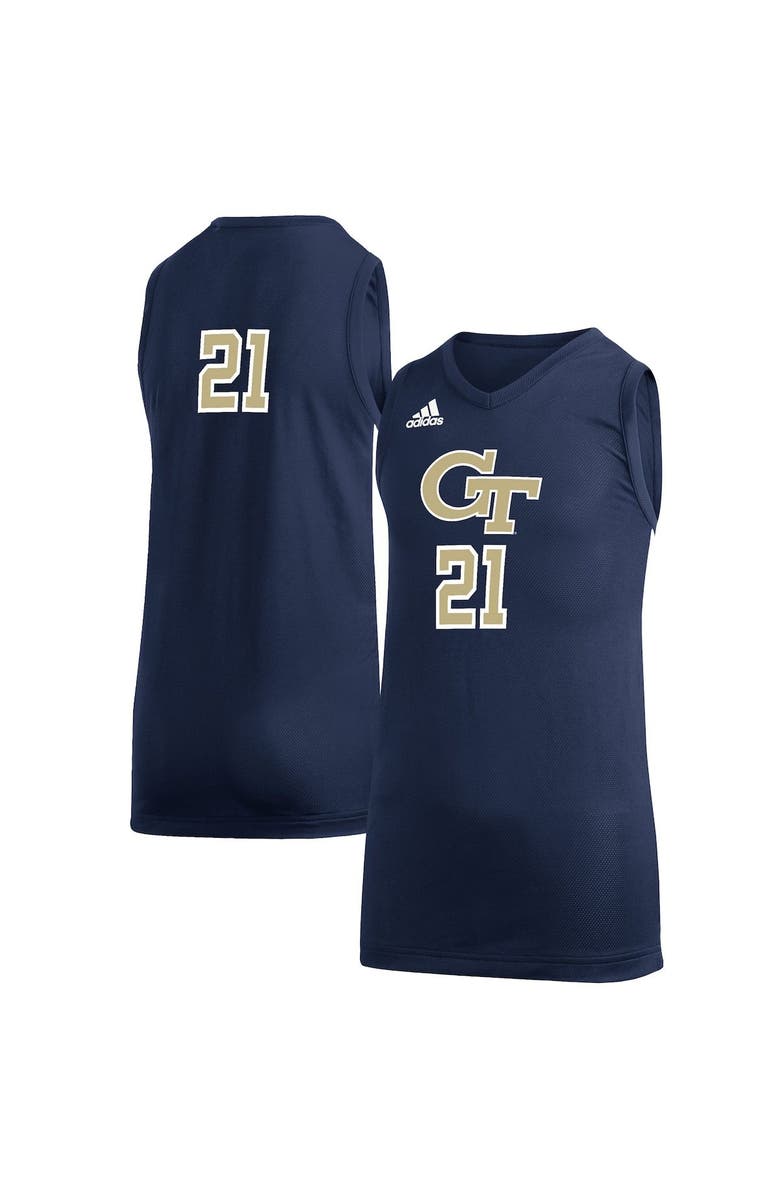 adidas Youth adidas #21 Navy Georgia Tech Yellow Jackets Game Jersey, Alternate, color, 