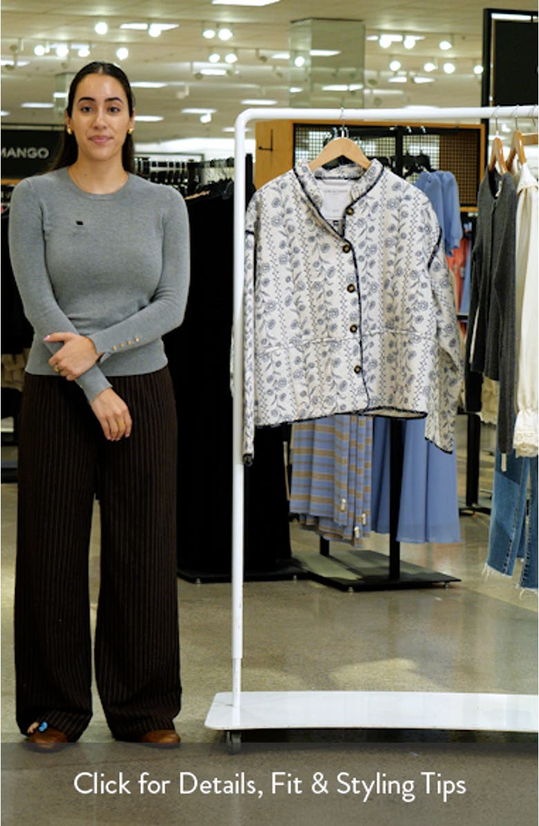 Ottoma Floral Quilted Cotton Jacket, sales video thumbnail