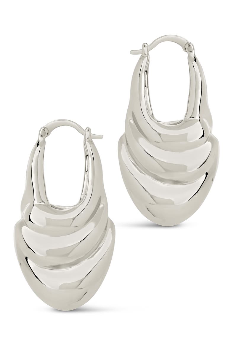 Manon Hoop Earrings, Alternate, color, SILVER