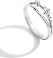 Mint & Lily Crescent Moon Cubic Zirconia Ring