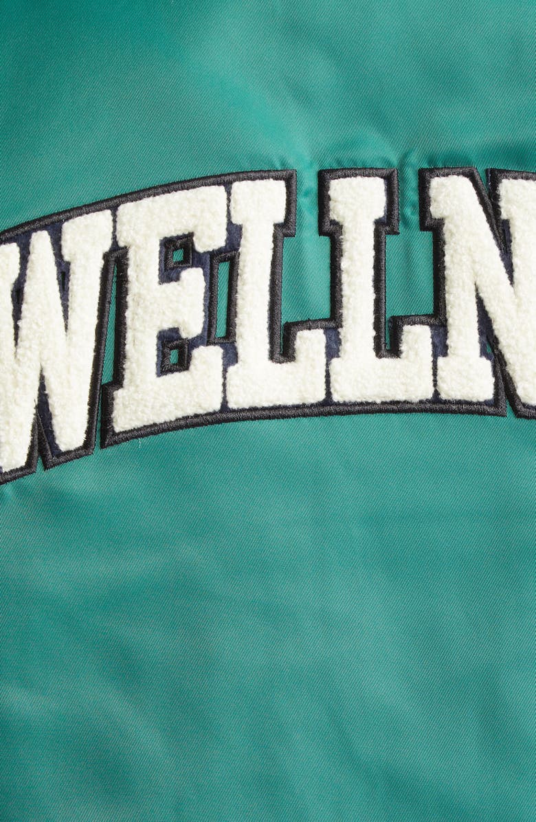 Sporty & Rich Wellness Nylon Varsity Jacket, Alternate, color, 