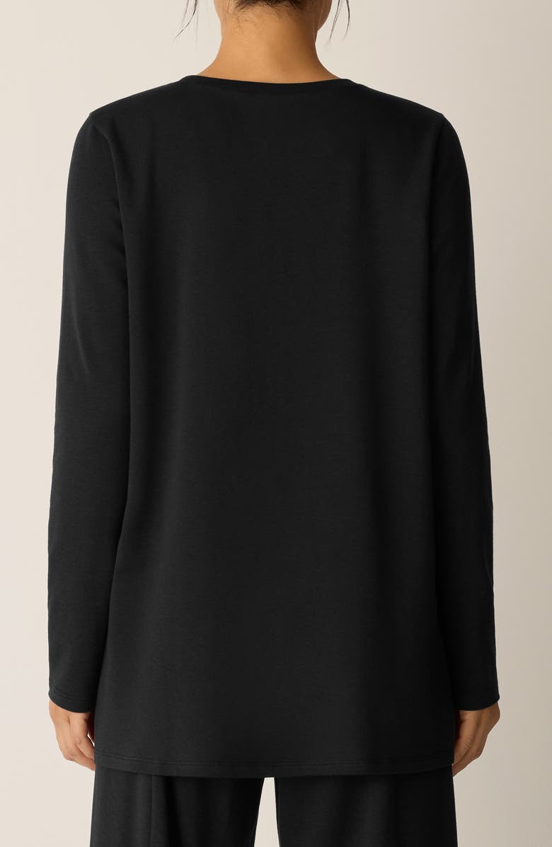 Eileen Fisher Crewneck Top, Alternate, color, Black