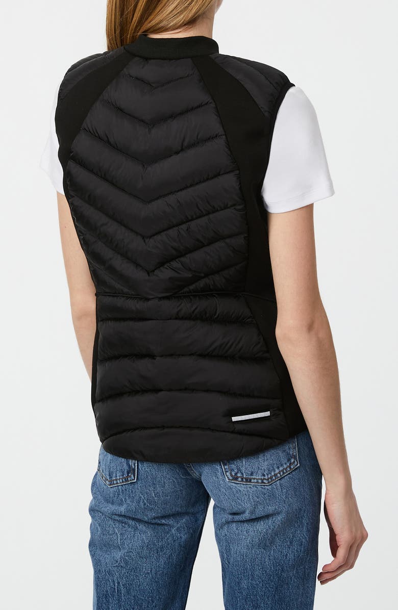 Bernardo Neoprene Trim Channel Quilted Vest, Alternate, color, 