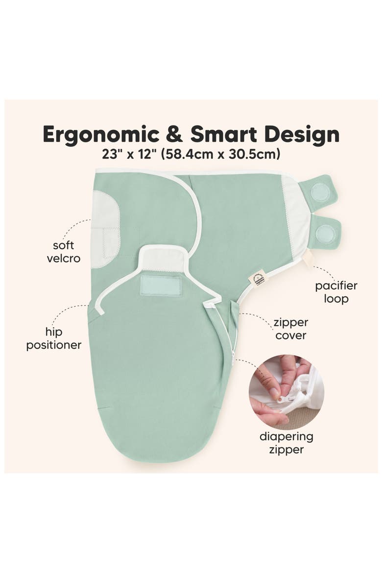 3-Pack Soothe Zippy Swaddle Wrap, Alternate, color, Sage