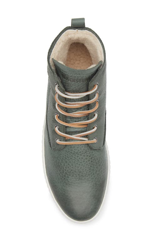 Blackstone Padded Genuine Shearling Lined High Top Sneaker In Green