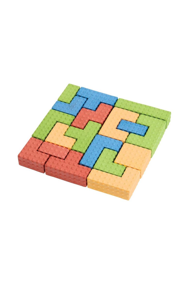 Textured Puzzle Blocks - 36 Pieces, Alternate, color, Multicolored