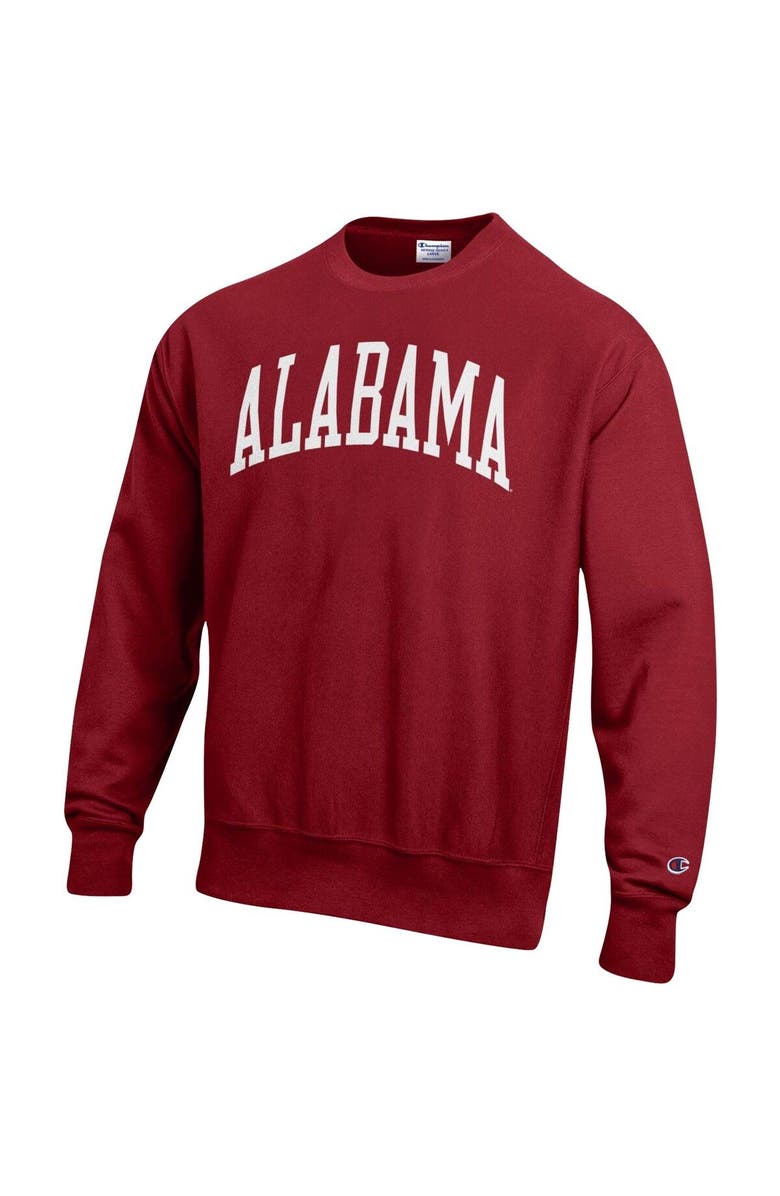 Champion Men's Champion Crimson Alabama Crimson Tide Arch Reverse Weave Pullover Sweatshirt, Alternate, color, Crimson