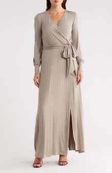 Long Sleeve Empire Waist Maxi Dress