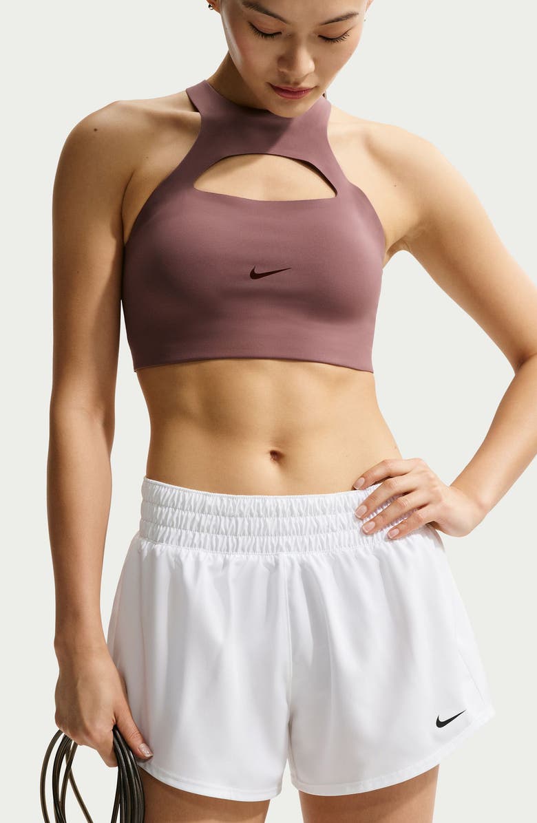 Nike Dri-FIT Mid-Rise 3-Inch Brief-Lined Shorts, Alternate, color, White/ Black