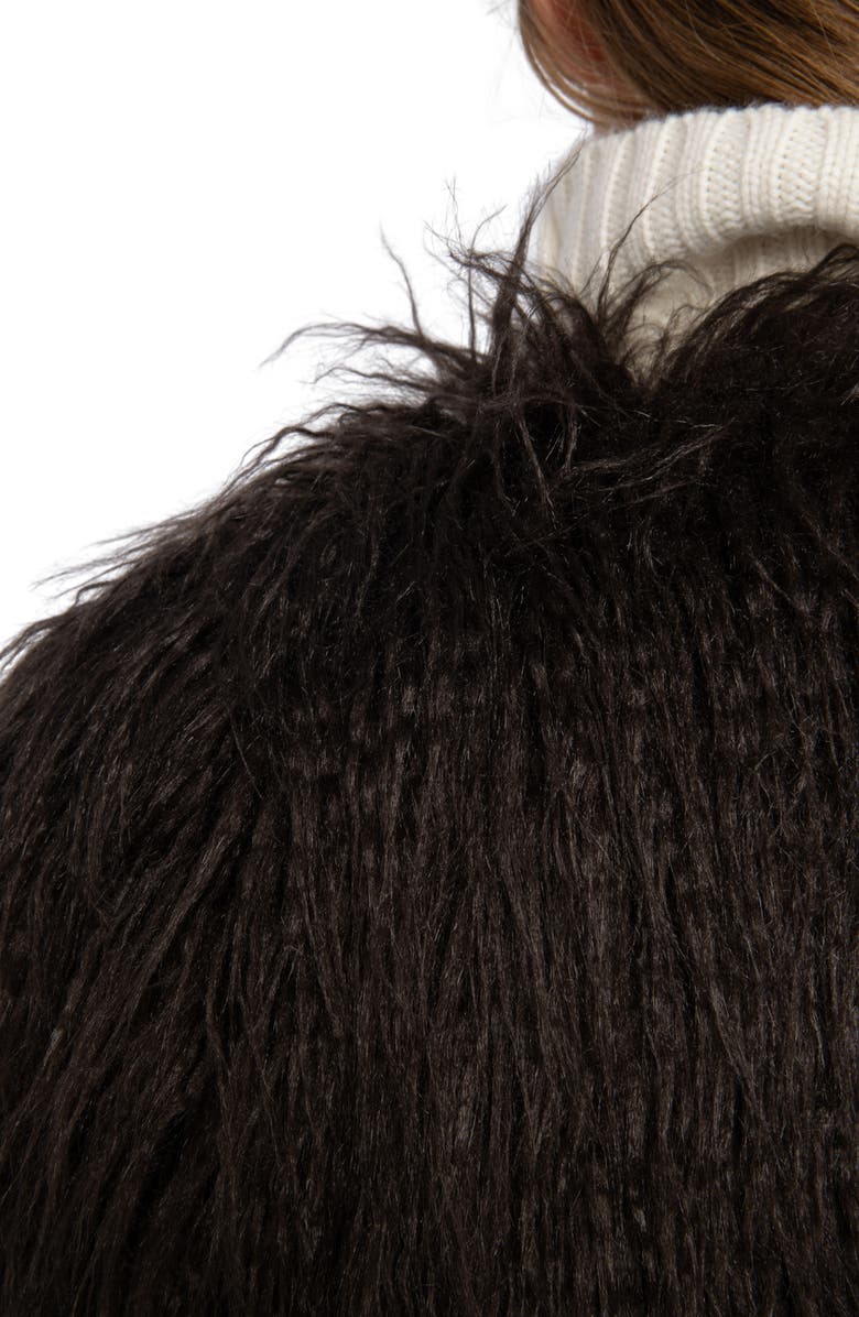 Zadig & Voltaire Freddie Faux Fur Coat, Alternate, color, Dark Chocolate