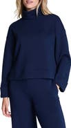 SPANX® Cuffed Sleeve Crop Turtleneck Sweatshirt