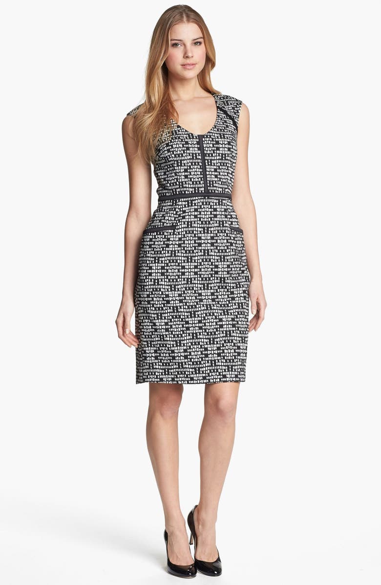 Adrianna Papell Jacquard Sheath Dress, Main, color,