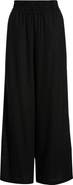 Treasure & Bond Linen Blend Smocked Waist Wide Leg Pants