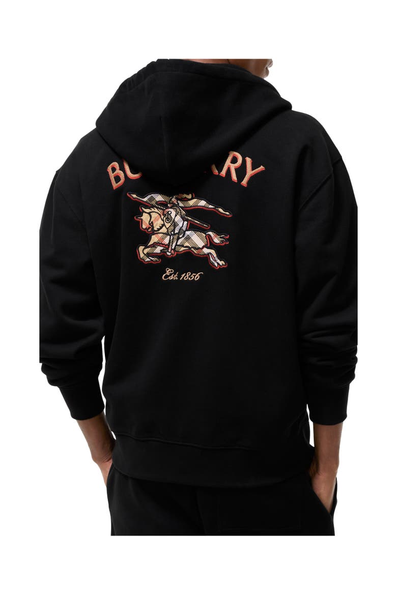 Knight Check Zip Hoodie, Alternate, color, Black