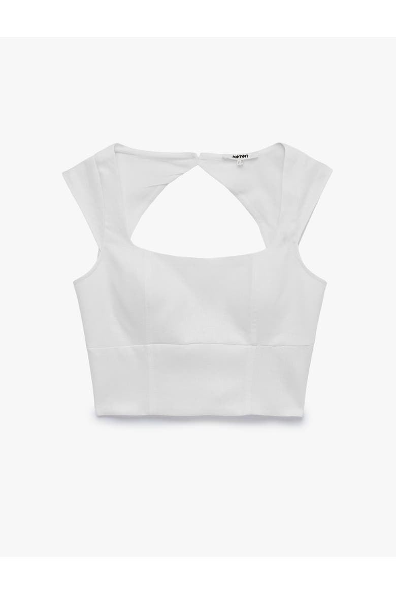 Slim Fit Sleeveless Crop Blouse, Alternate, color, WHITE