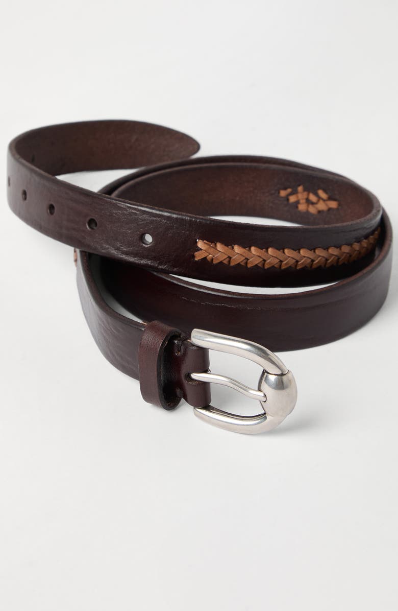 Brunello Cucinelli Leather belt, Alternate, color, Brown