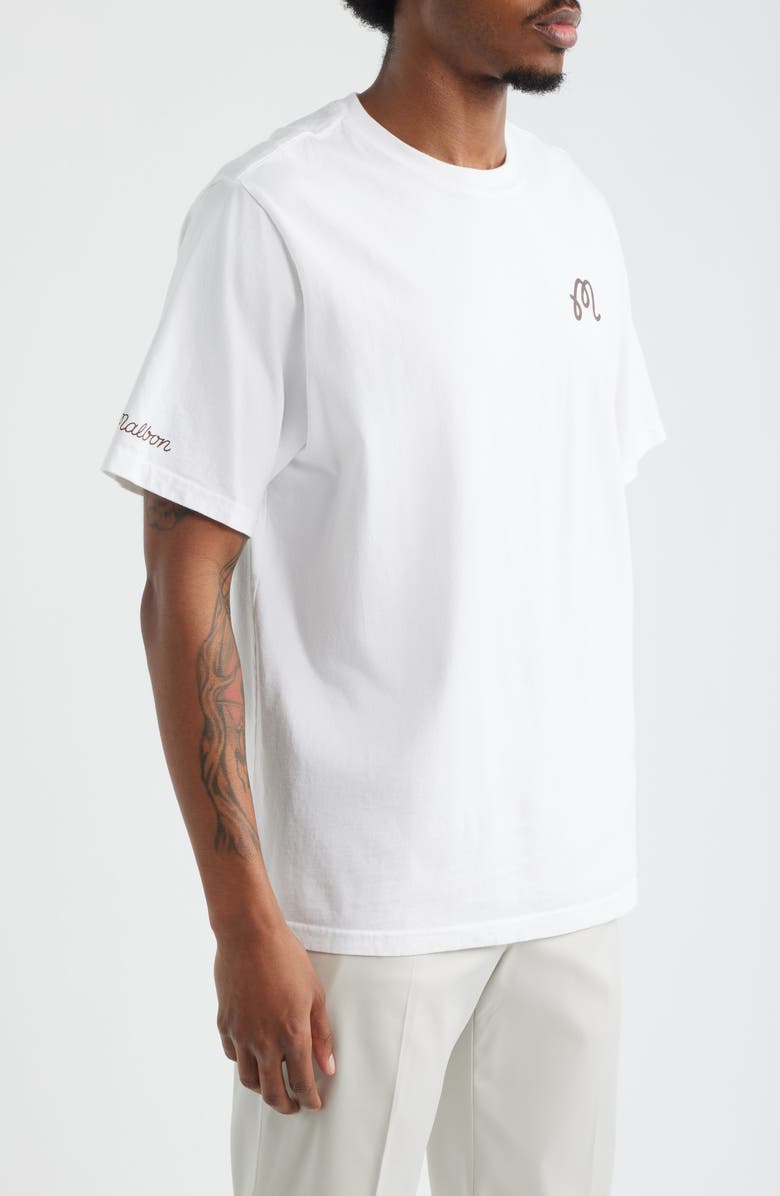 Malbon Golf Bermuda Championship Cotton Graphic T-Shirt, Alternate, color, White