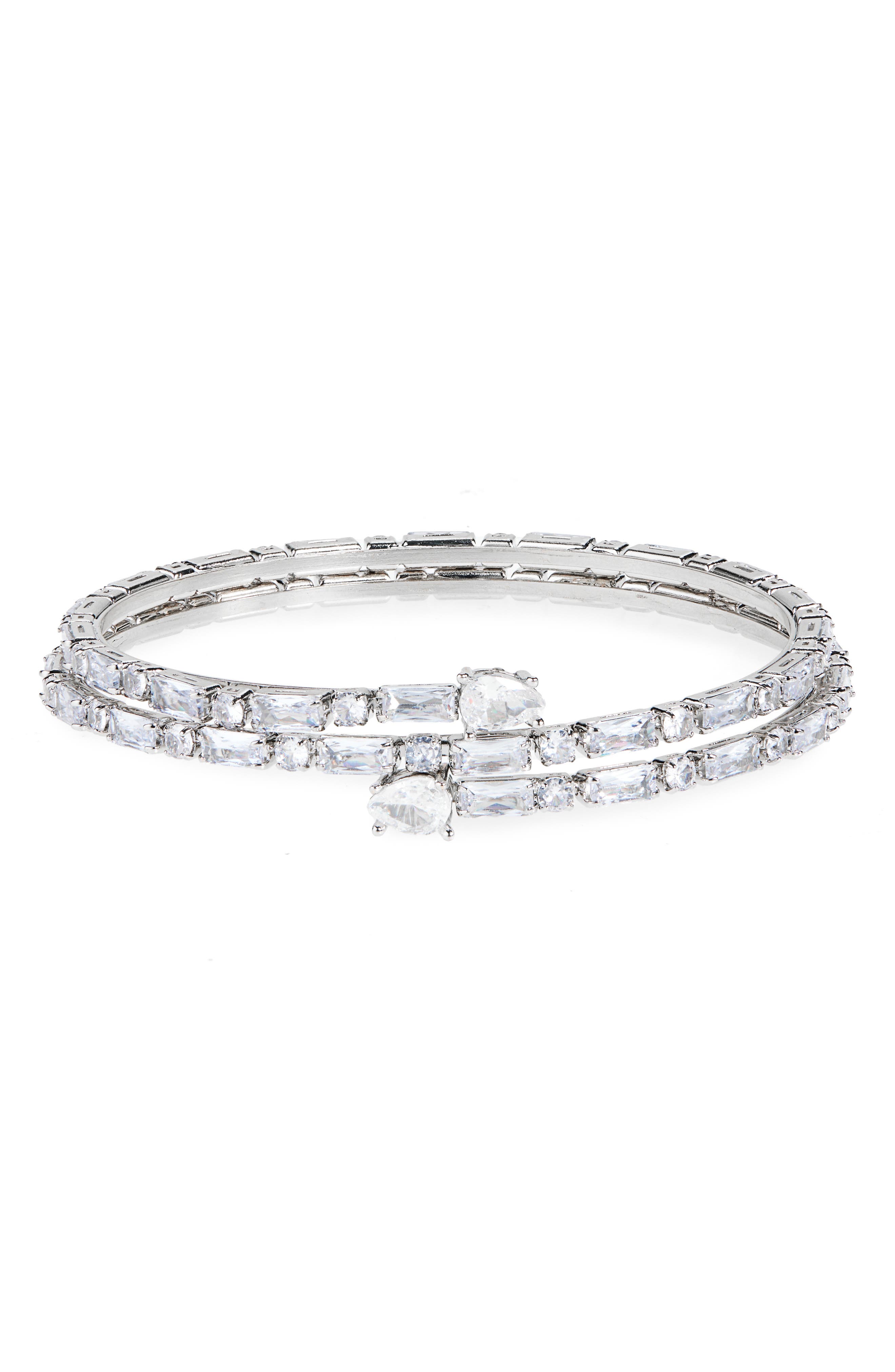 NORDSTROM RACK Marquis CZ Coil Wrap Bracelet (Women) | Nordstromrack