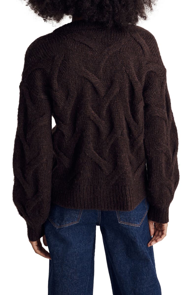 Madewell Cable Ashmont Cardigan, Alternate, color,