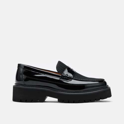 Marc Nolan Ms. Adler Leather Lug Penny Loafers