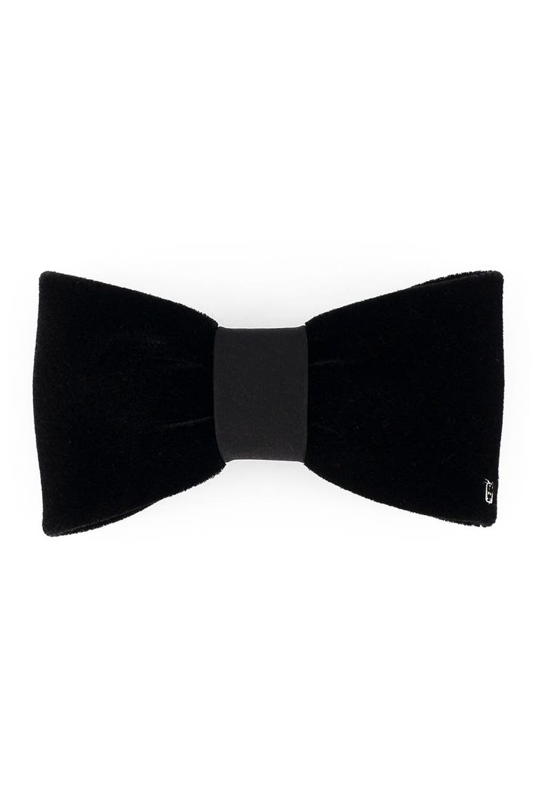 Josephine Velvet Bow Barette, Alternate, color, Black