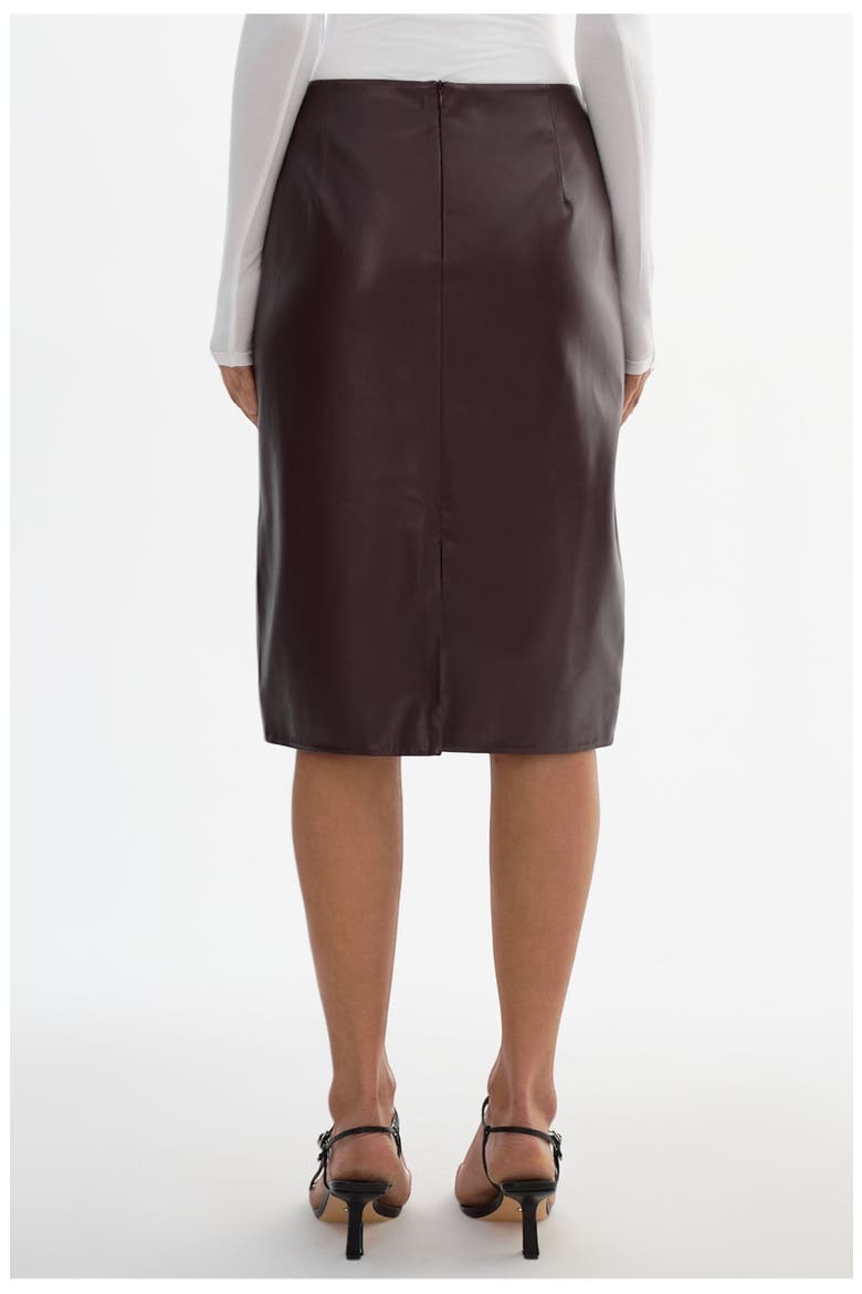 LUCIANA | Faux Leather Pencil Skirt, Alternate, color, Vamp