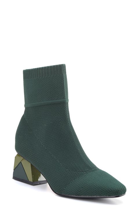 Sidney Block Heel Sock Bootie (Women)
