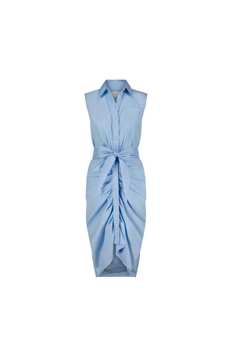 The Shirt by Rochelle Behrens The Sleeveless Wrap Front Dress, Alternate, color, Blue Dawn