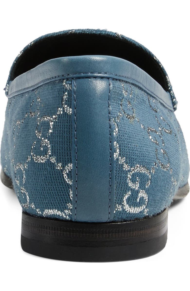 Gucci New Jordaan Metallic GG Loafer, Alternate, color,