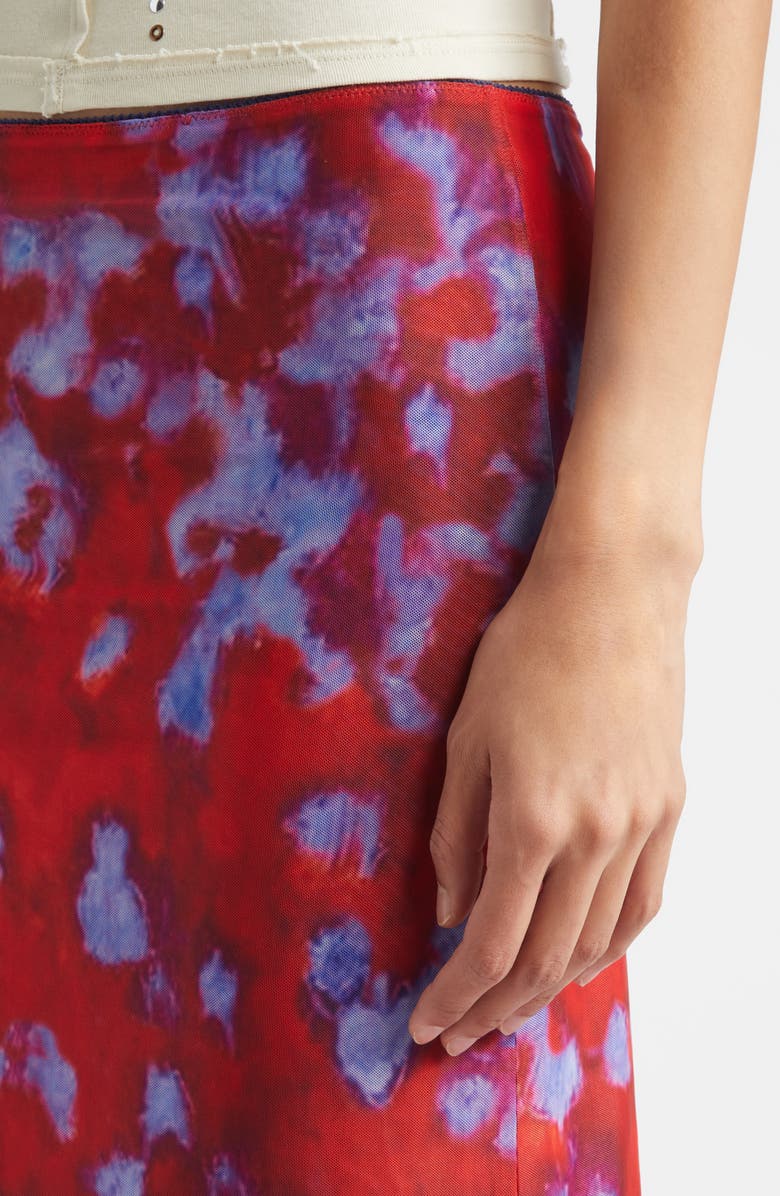 Eckhaus Latta Duet Double Layer Micromesh Skirt, Alternate, color, Burst