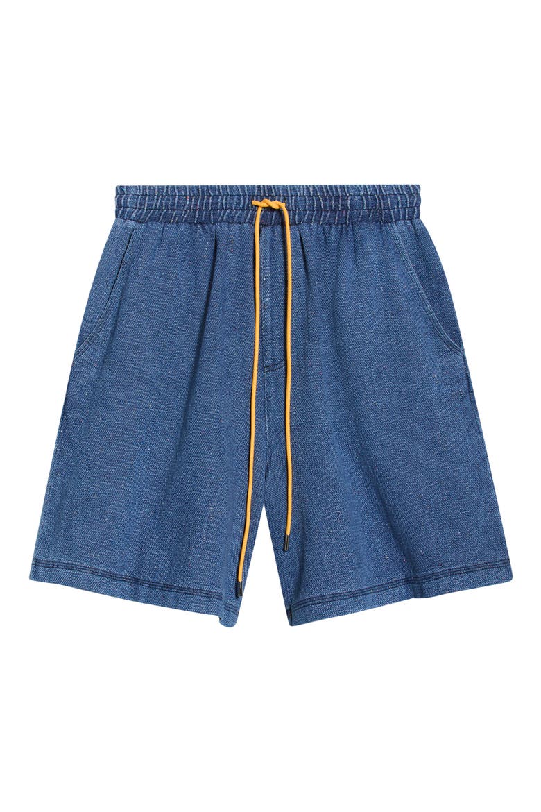 Dropoff Drawstring Shorts, Alternate, color, INDIGO/ RED