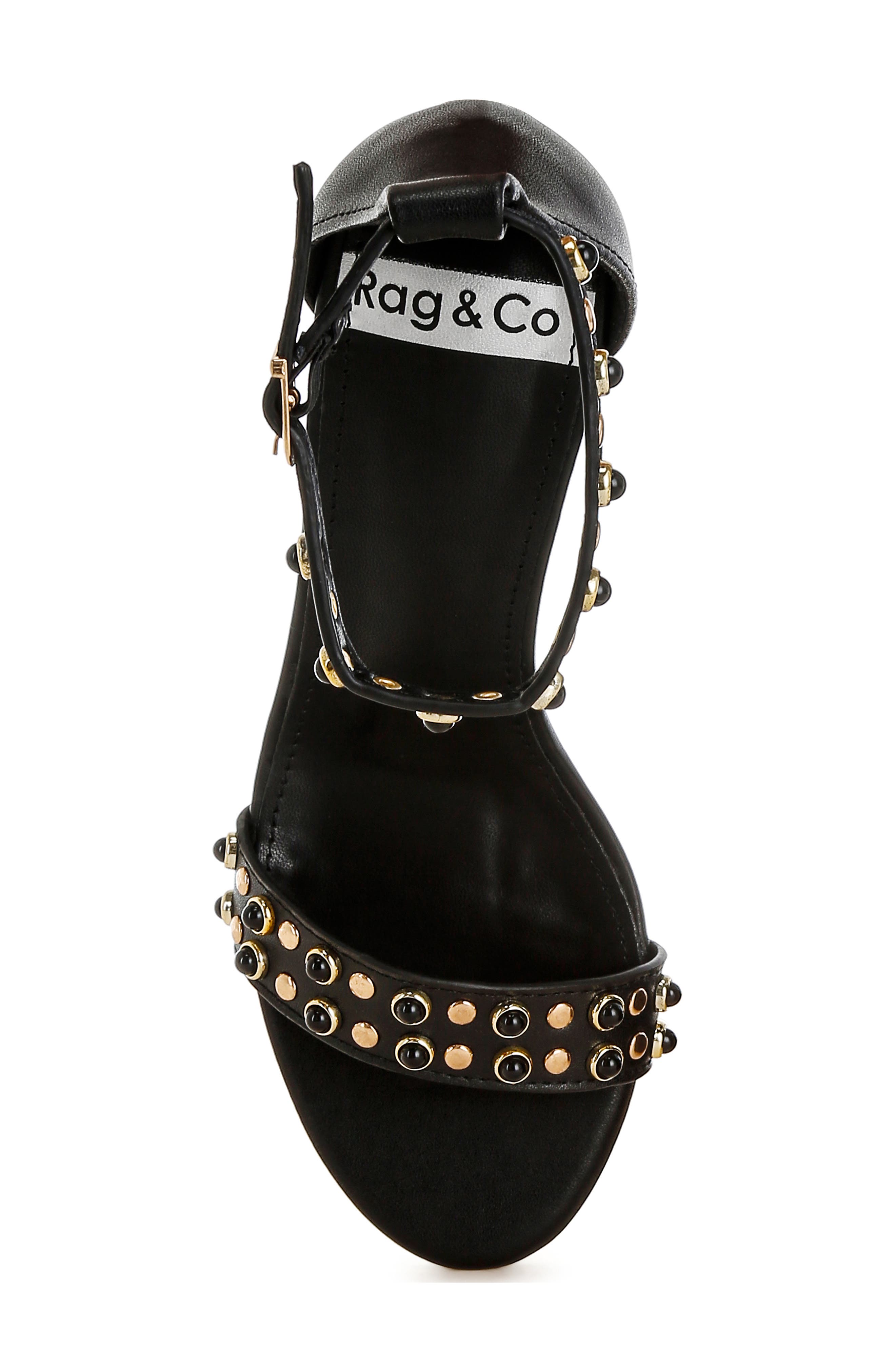 Nidara Wedge Sandal, Alternate, color, BLACK