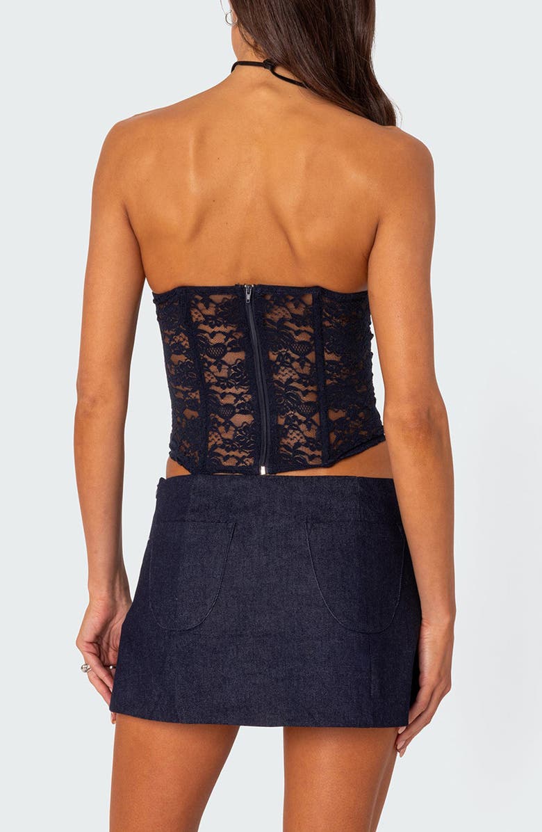 EDIKTED Lace Corset Strapless Top, Alternate, color,