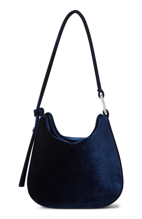 Mini Anna Velvet Hobo Bag