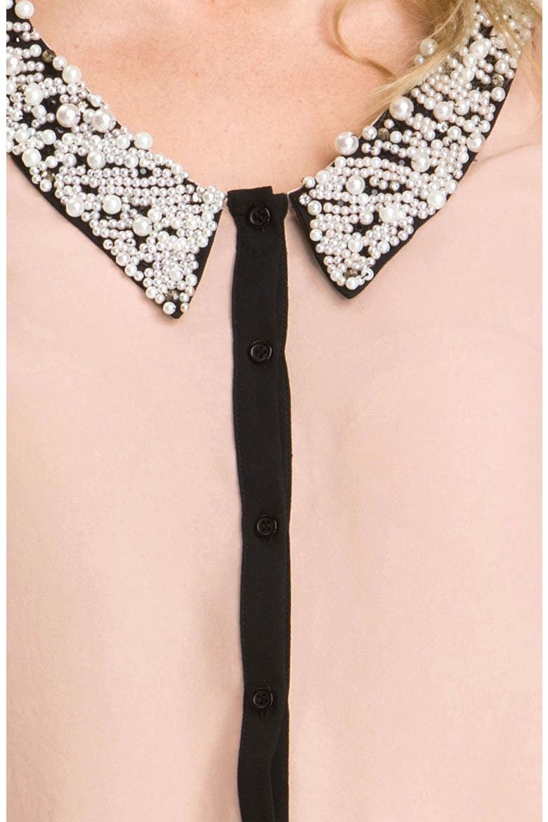Embellished Collar Shirt, Alternate, color, BLUSH