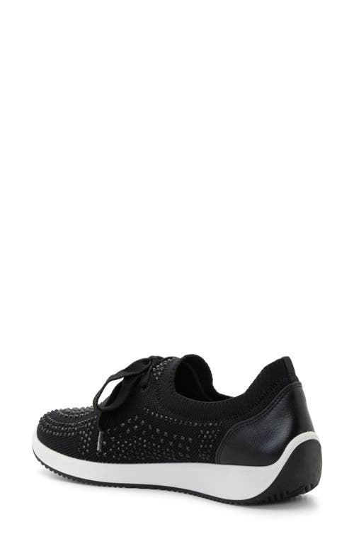 Ara Lisbon Lace-up Sneaker In Black