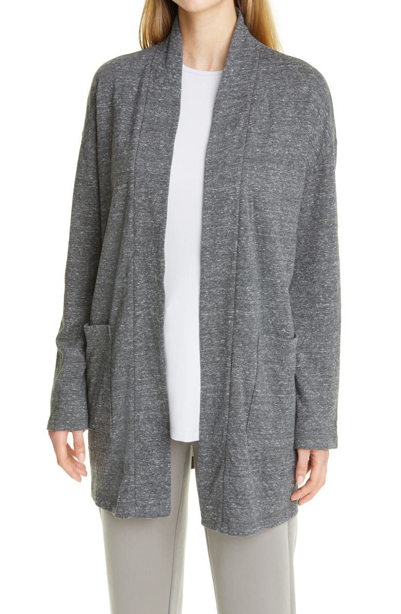 Eileen Fisher Shawl Collar Organic Cotton Jacket, Main, color,