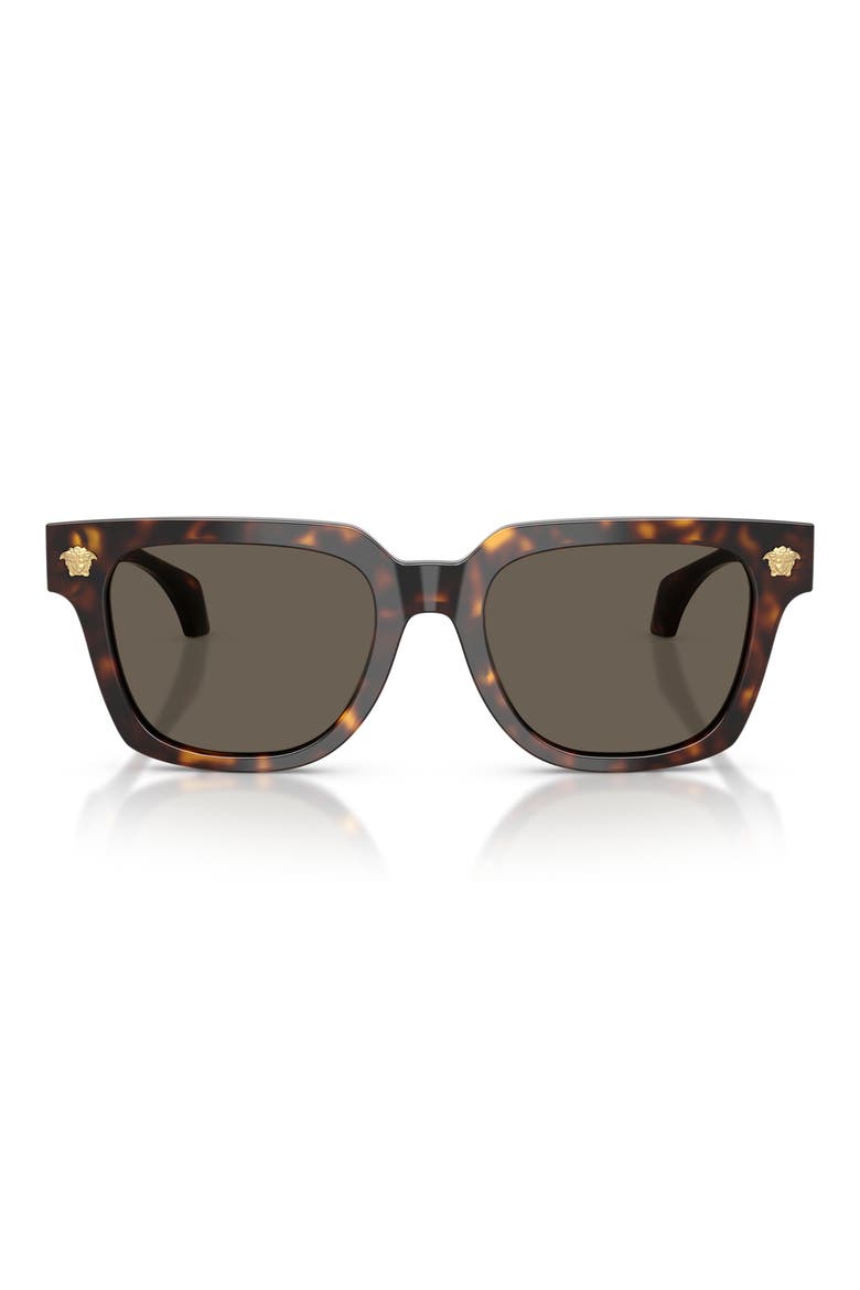 52mm Square Sunglasses, Main, color, HAVANA / BROWN