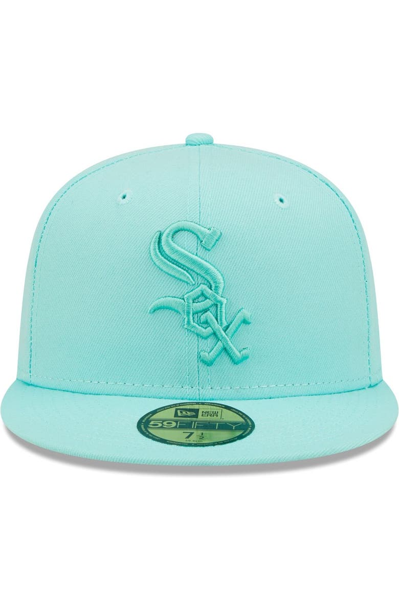 New Era Men's New Era Turquoise Chicago White Sox Icon Color Pack 59FIFTY Fitted Hat, Alternate, color, 