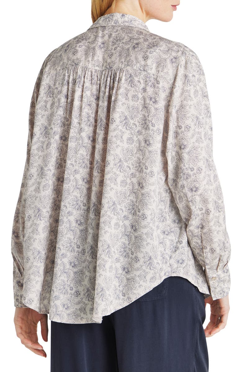 Splendid Mackenzie Paisley Print Blouse, Alternate, color, Moonstone Flrl