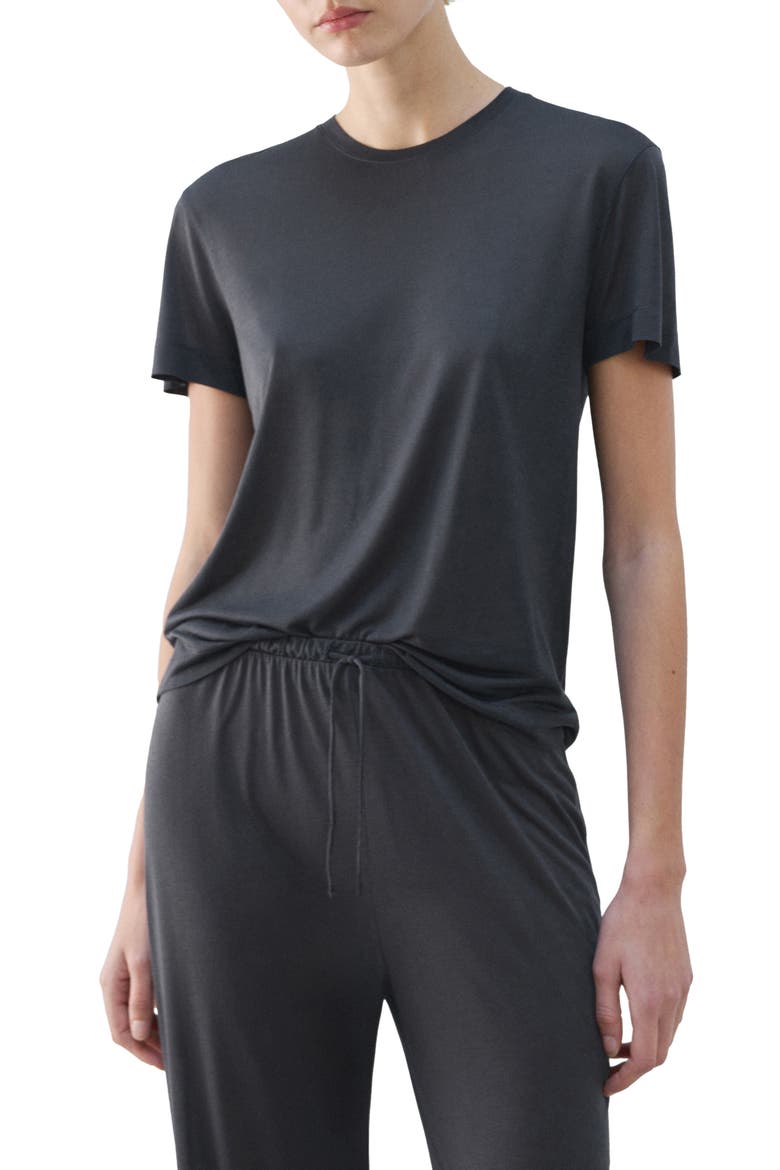 Modal Pajama T-Shirt, Main, color, CHARCOAL