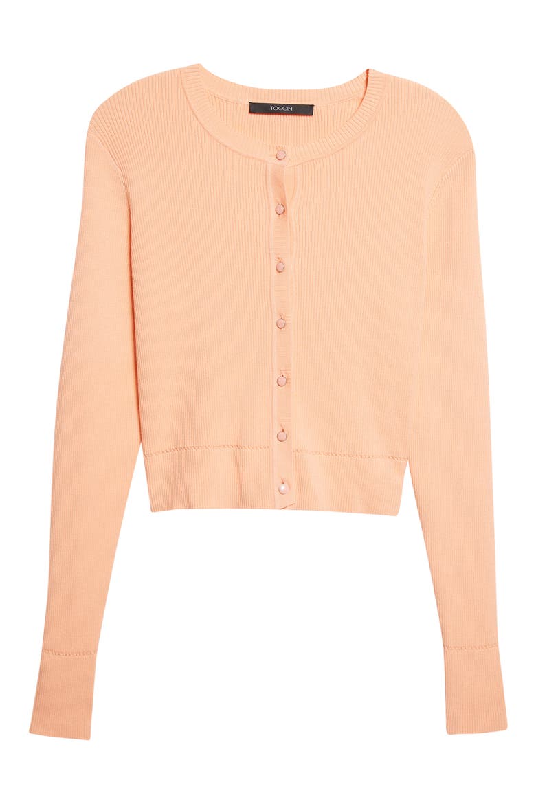 Zoe Crop Cardigan, Alternate, color, SHERBERT