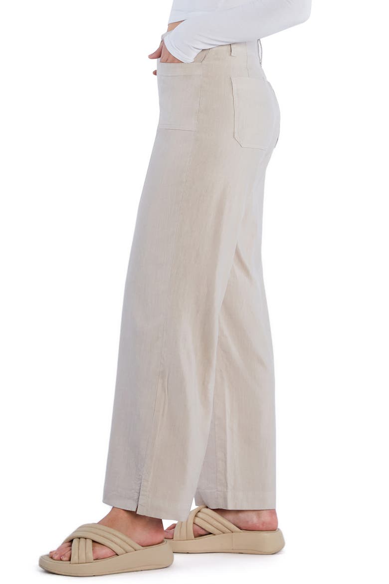 Bliss High Waist Cotton Blend Pants, Alternate, color, MOONBEAM