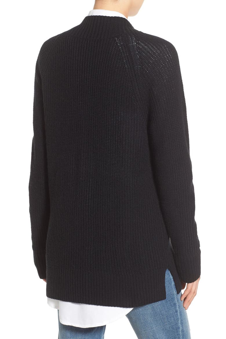 Deep V-Neck Pullover, Alternate, color, BLACK