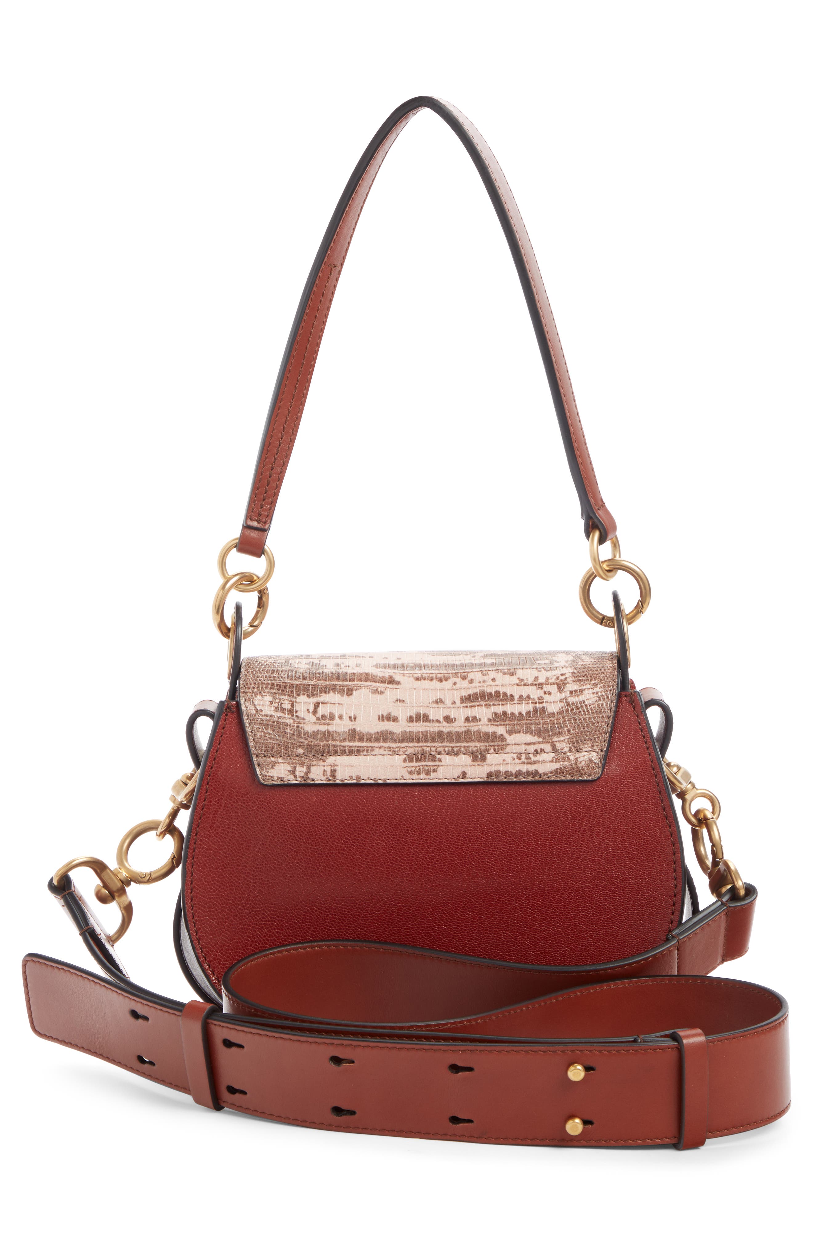Chloé Small Tess Tricolor Embossed Leather Shoulder Bag, Alternate, color, 