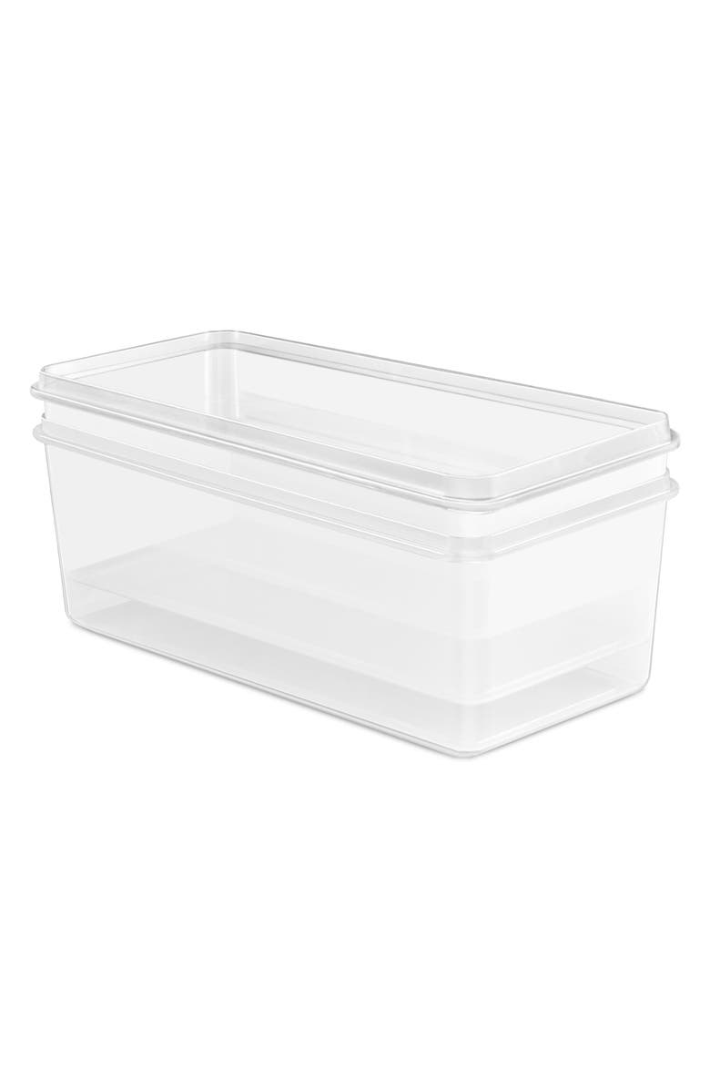 SORBUS 3-Pack 13.5 Cup Storage Containers with Lids, Alternate, color, Clear