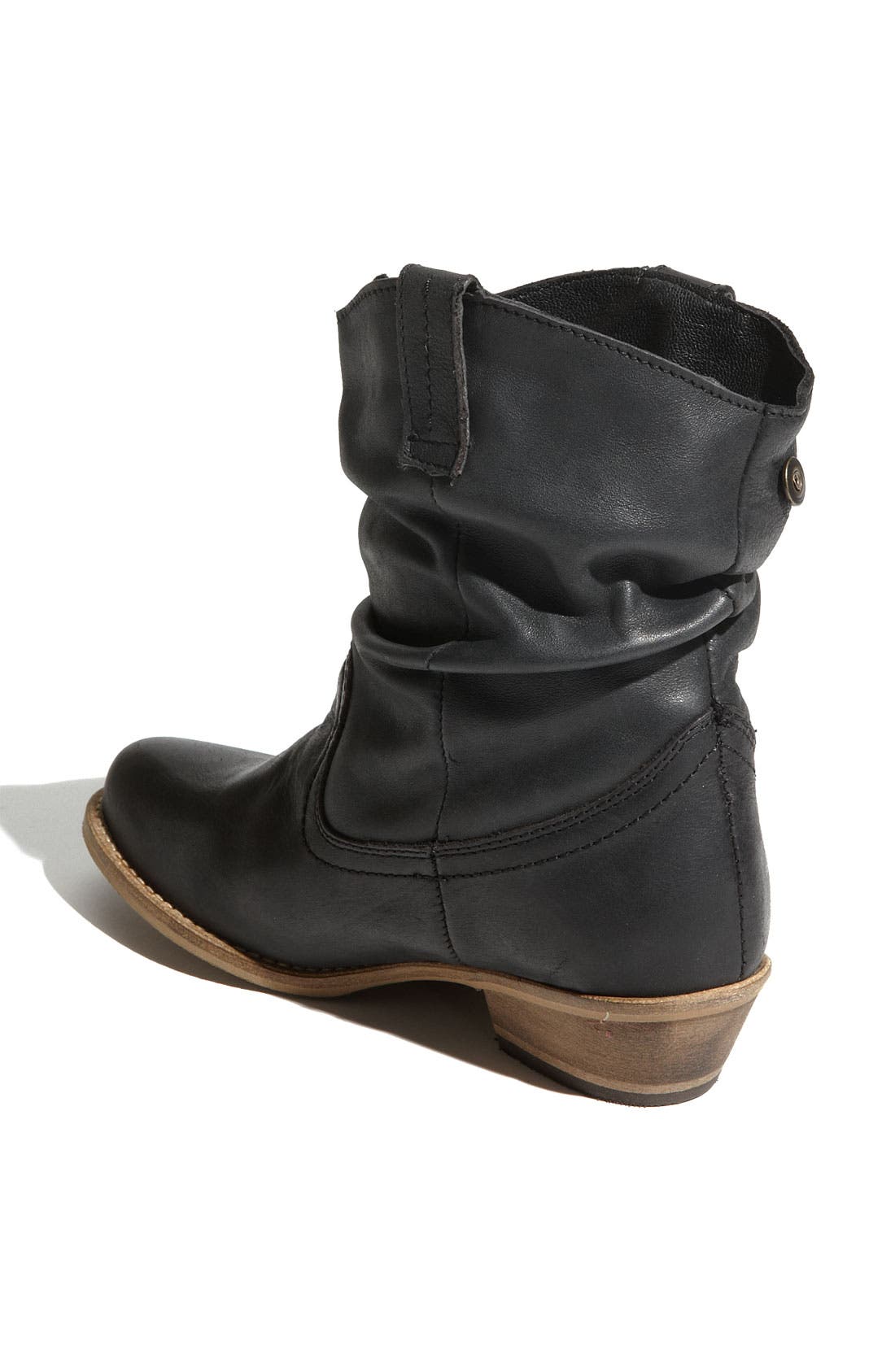 'Azurret' Short Boot, Alternate, color, BLACK LEATHER