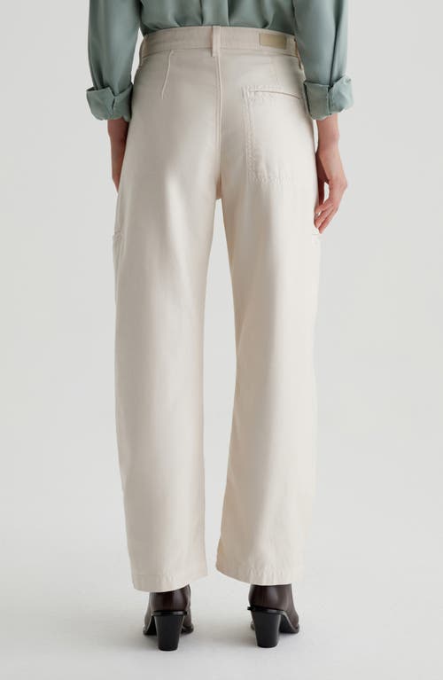 Ag Hazal Ankle Barrel Utility Twill Pants In Opal Stone