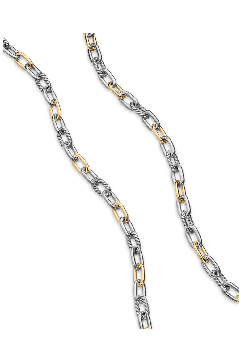 Men's DY Madison® Sterling Silver & 18K Yellow Gold Chain Necklace, 6mm, Alternate, color, SILVER