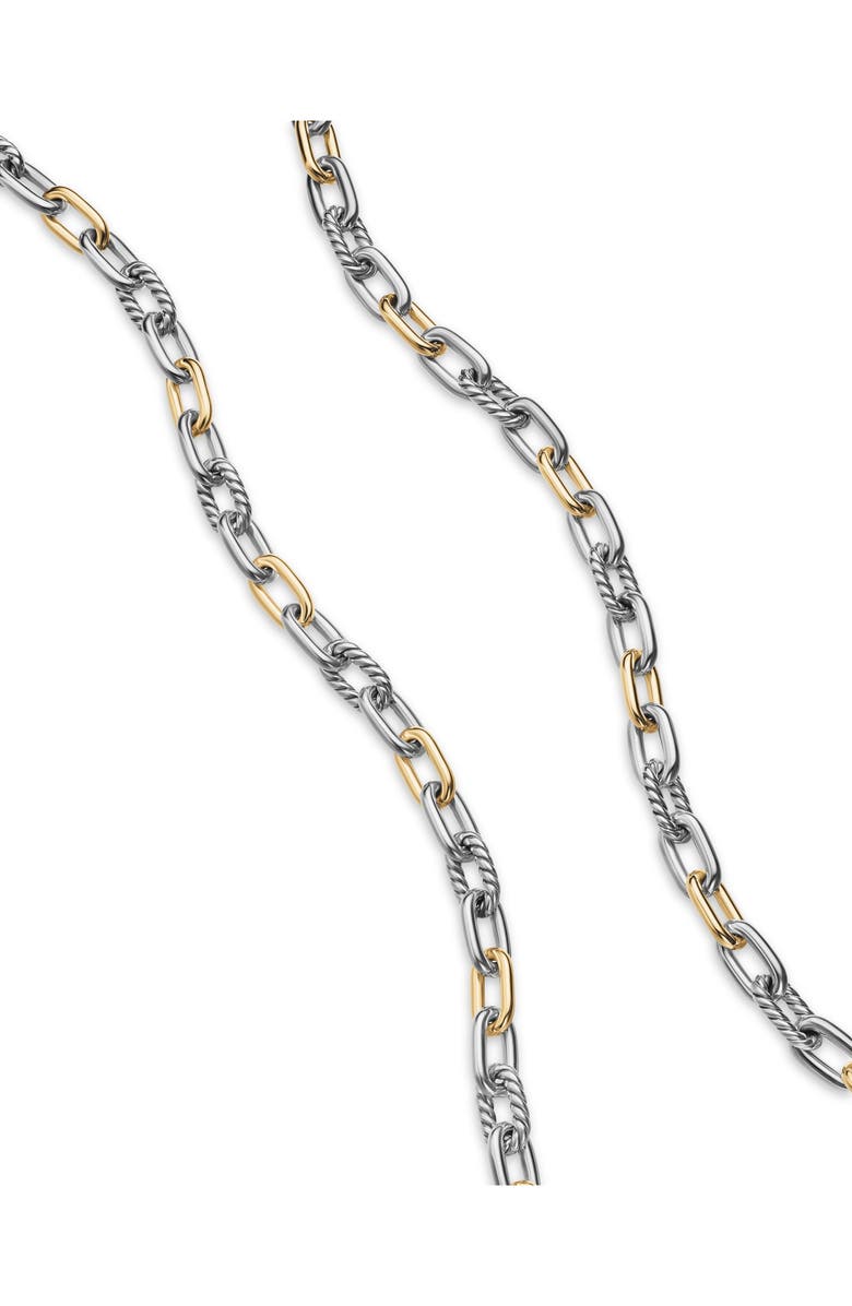 David Yurman Men's DY Madison<sup>®</sup> Sterling Silver & 18K Yellow Gold Chain Necklace, 6mm, Alternate, color, Silver